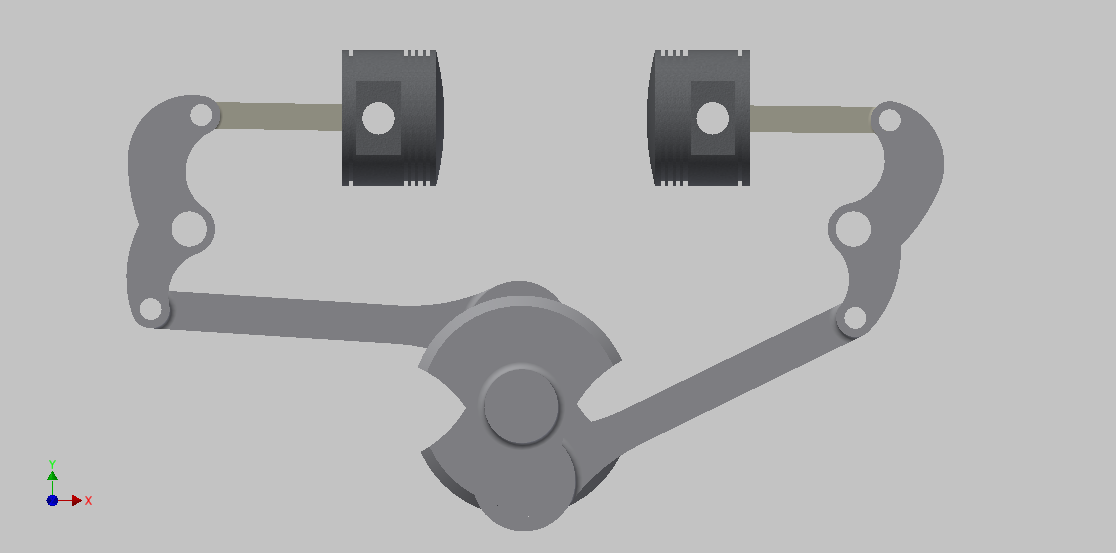 单曲柄相对活塞发动机